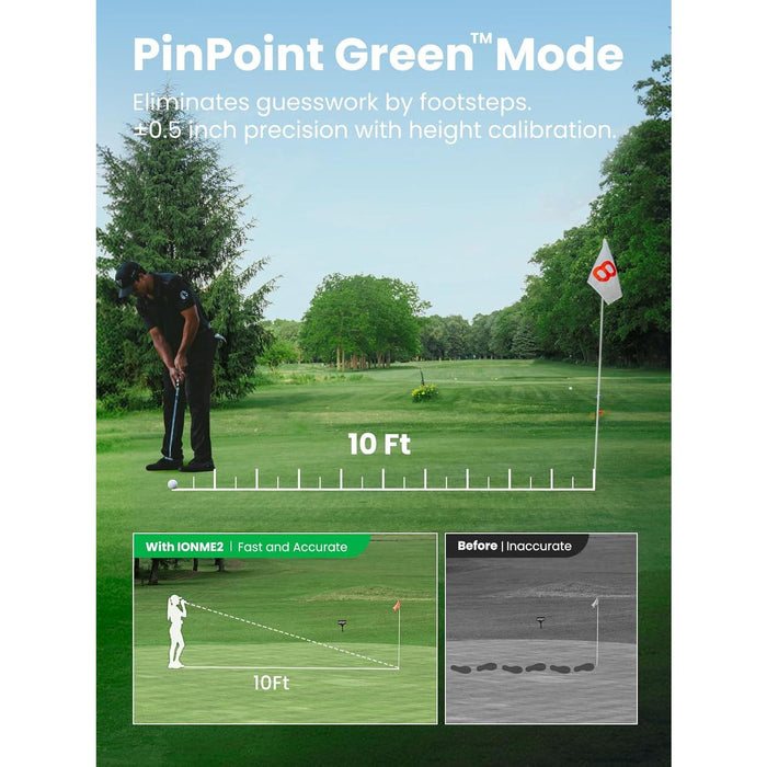 MILESEEY IONME2 Golf Laser Rangefinder with 1,100 Yard Range and Slope Compensation