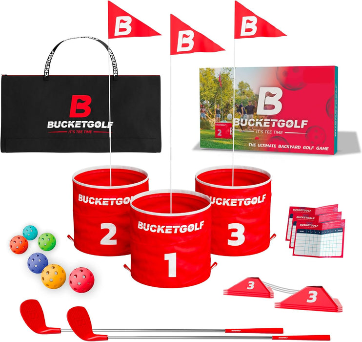 BUCKETGOLF 3 Hole Bundle - Ultimate Backyard Golf Game for All Ages