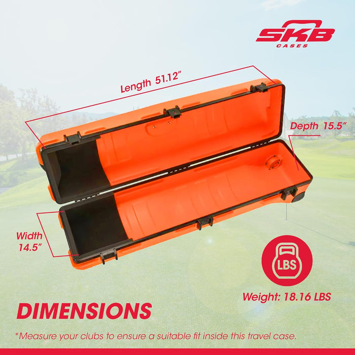 SKB Cases ATA Staff Pro XL Golf Hard Shell Travel Case | Compatible with Most Golf Bags