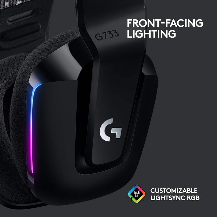 G733 LIGHTSPEED Wireless RGB Gaming Headset with PRO-G Audio Drivers