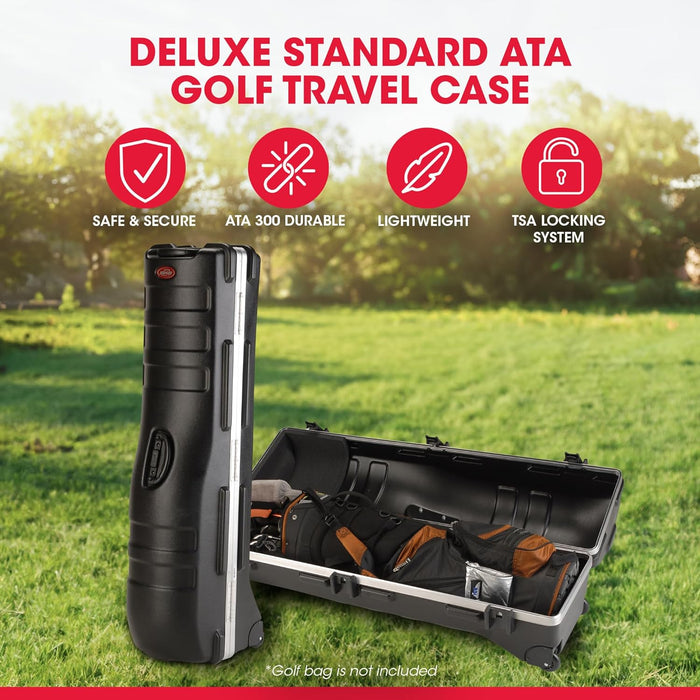 SKB Cases Deluxe Staff ATA Hard Shell Golf Travel Case | Designed for Drivers up to 49"