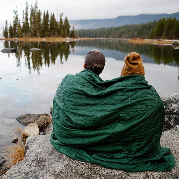 Field Blanket with Water Resistant Microfleece | Convertible and Wearable