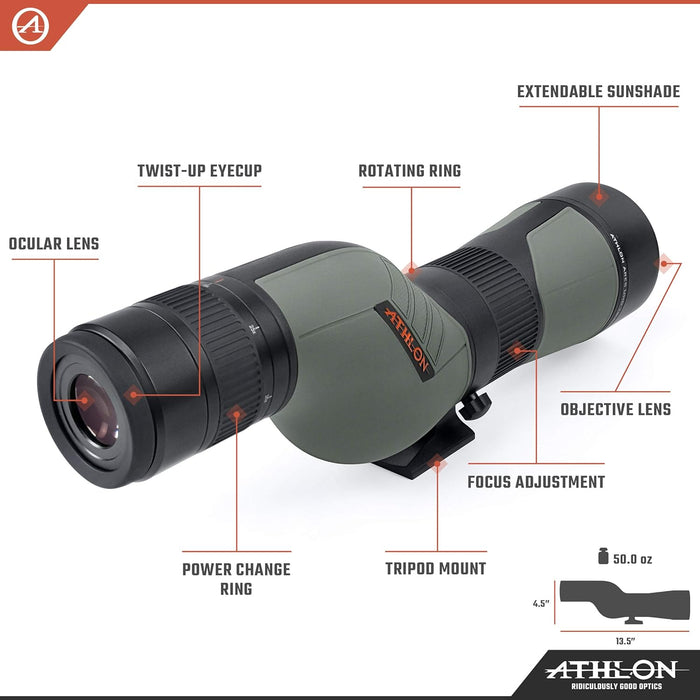 Athlon Optics Ares G2 UHD 15-45-65 Weatherproof Spotting Scopes with Razor Sharp Images