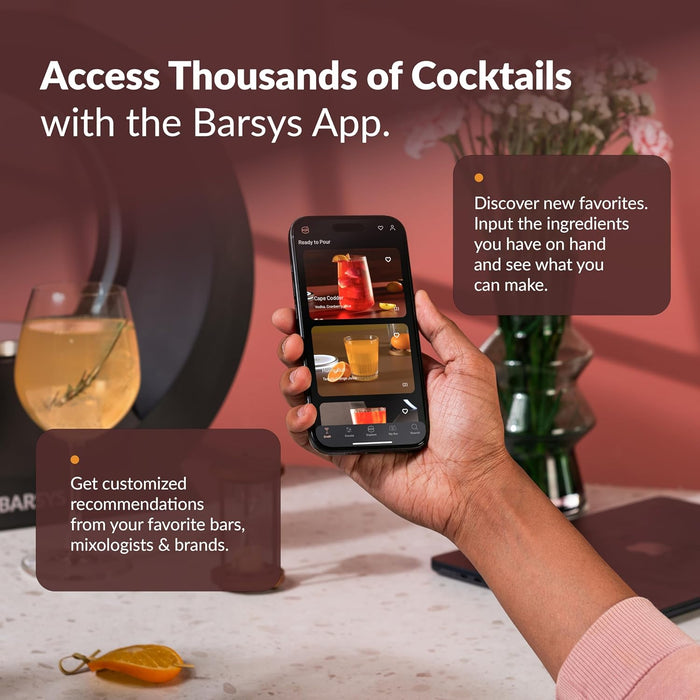 Barsys 360 Cocktail Mixer Machine | Get Custom Recommendations with the App