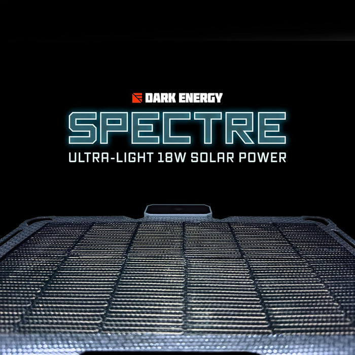 Dark Energy Spectre Folding 18W Solar Panel | Charges USB-C and USB-A Devices