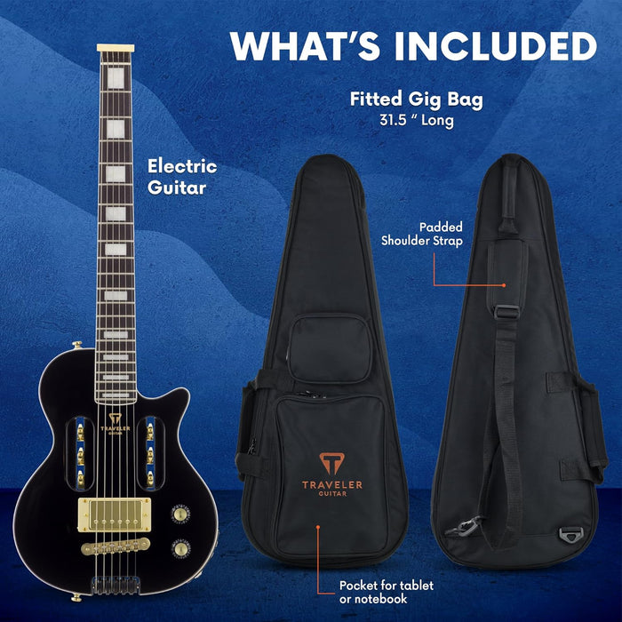 Traveler Guitar EG-1 Custom Electric Guitar, Right-Handed, Gloss Black