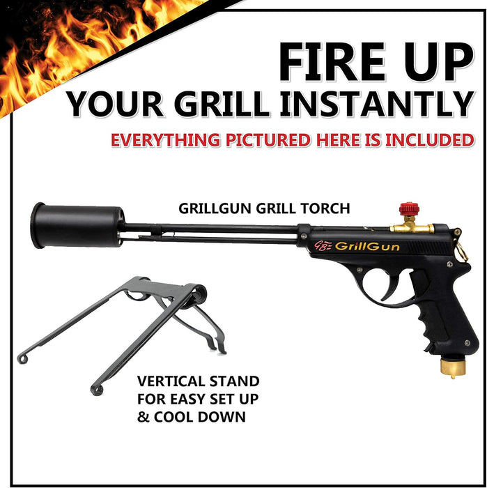 GrillGun Handheld Propane Blowtorch, Charcoal Starter and BBQ Grill Lighter