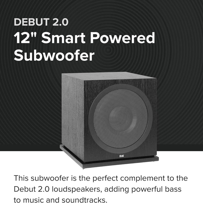 Debut 2.0 SUB3030 12" 1000 Watt Powered Subwoofer with AutoEQ