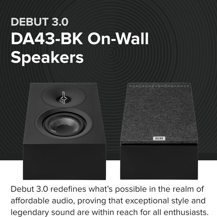 Debut 3.0 4" Dolby Atmos Enabled On Wall Speakers for Home Theater Systems