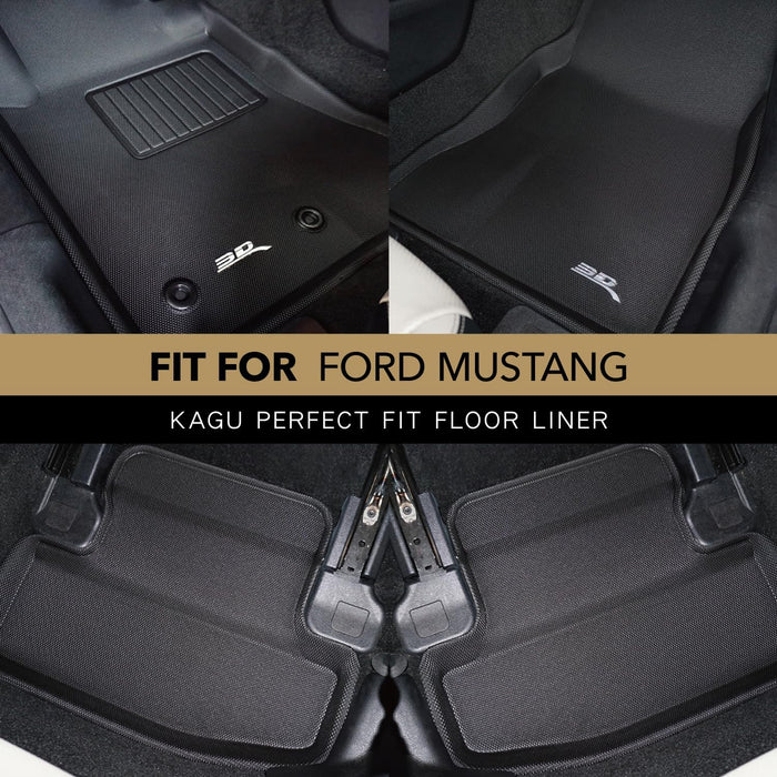 KAGU Custom Fit All-Weather Floor Mat For 2015-2023 FORD MUSTANG 2015-2023