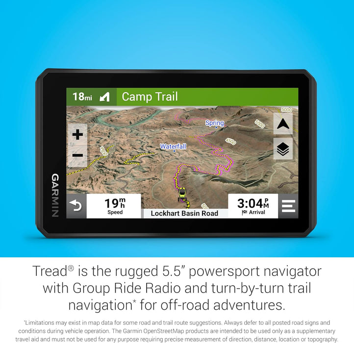 Tread Powersport 5.5" Off-Road Navigator with Group Ride Radio