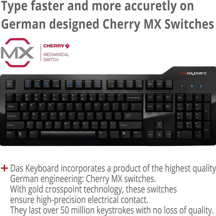 Model S Series Professional Wired Keyboard with MX Cherry Blue Clicky Switches