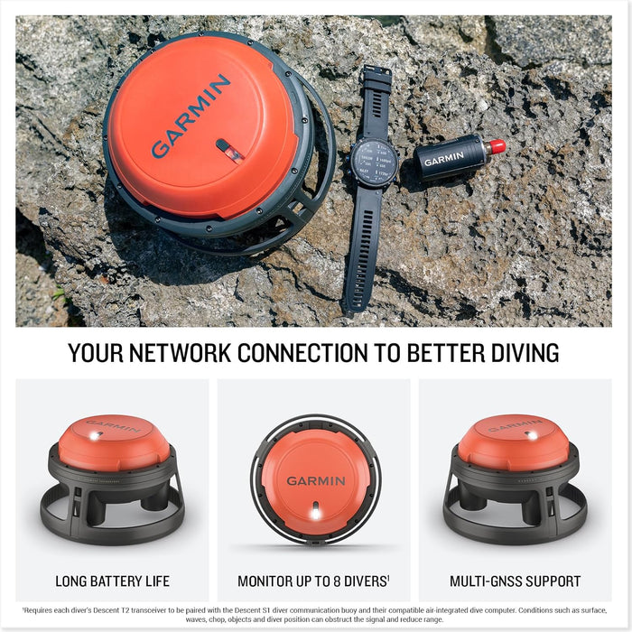 Garmin Descent S1 Diver Communication Buoy with SubWave Sonar Messaging
