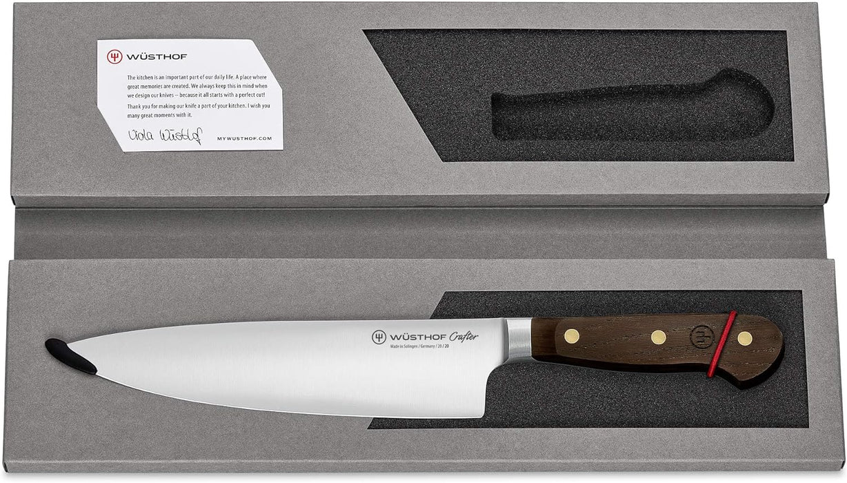 Crafter 8" Stainless Steel Chef's Knife with Smoked Oak Handle