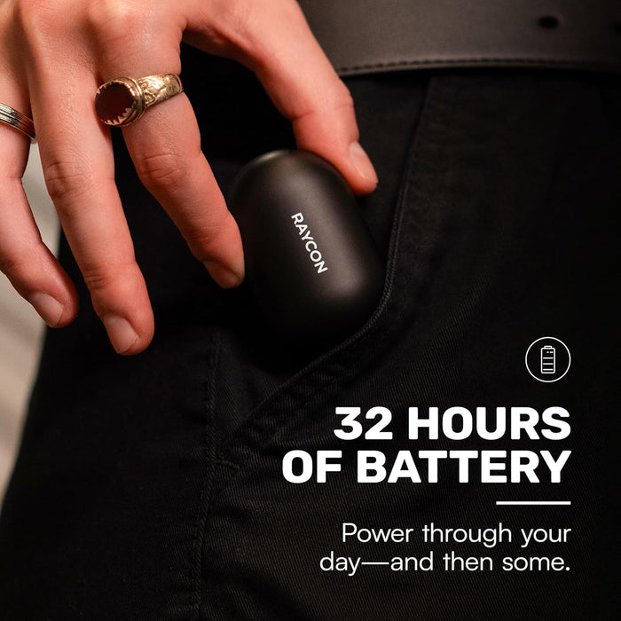 Raycon Everyday Earbuds Classic in-Ear Bluetooth Earbuds with Built-in Microphone