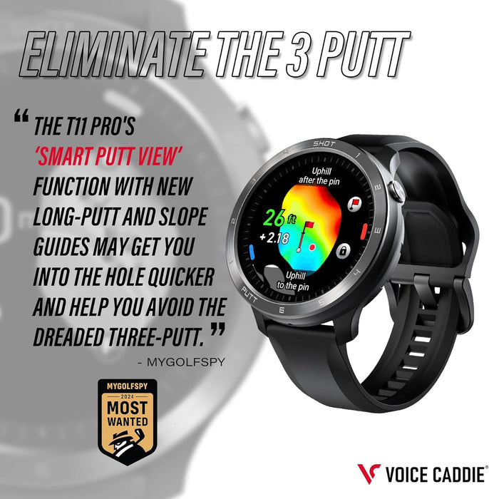 Voice Caddie T11 PRO GPS Golf Watch with AMOLED Display & 40K Preloaded Courses