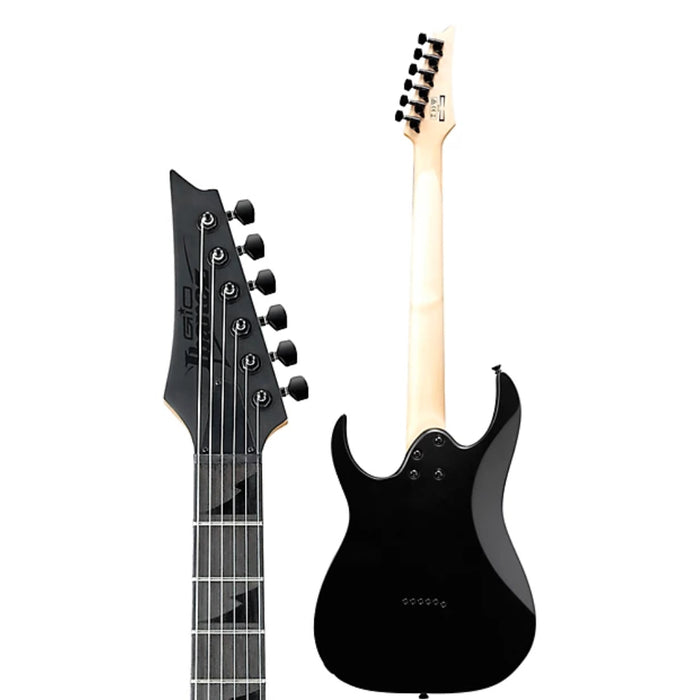 GIO GRG131EX 6-String Solidbody Electric Guitar, Right-Handed - Black Flat