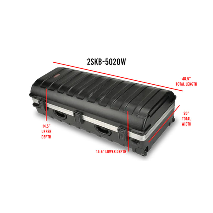 SKB Double ATA Hard Shell Golf Travel Case | Designed for Two Standard Set of Clubs