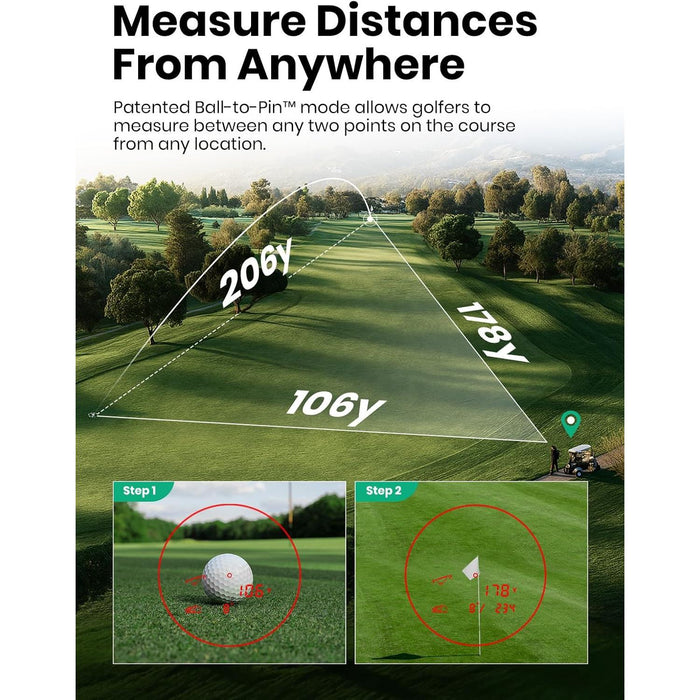 MILESEEY GenePro G1 Touchscreen and GPS Rangefinder with 43K+ Preloaded Courses