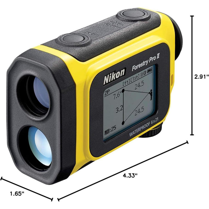 Nikon Forestry Pro II Laser Rangefinder with 3-Point Hypsometer and Dual LCD Display