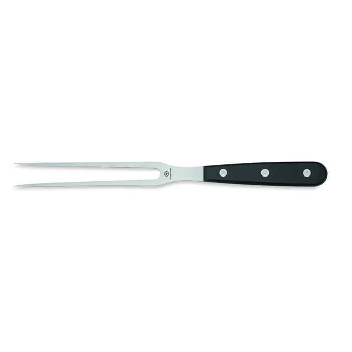 Gourmet Two Piece Carving Set | 8" Carving Knife and 6" Meat Fork, Black