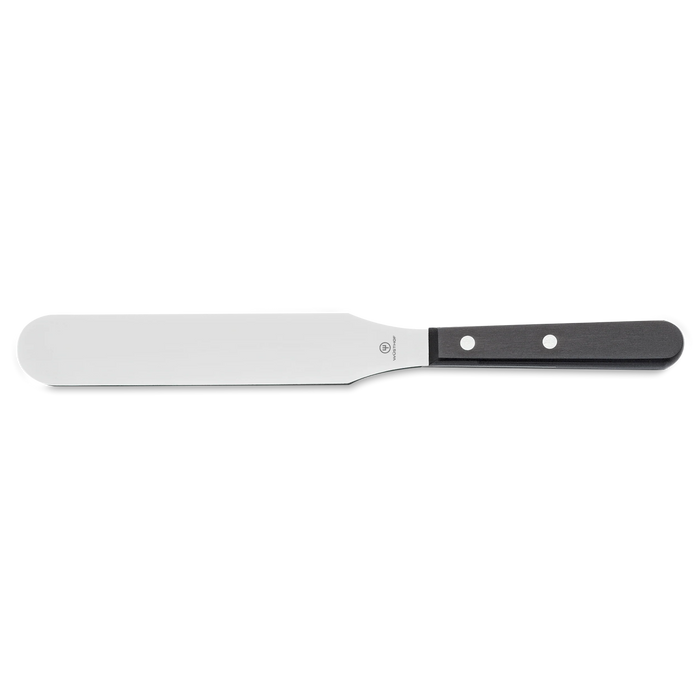 Gourmet 10" Stainless Steel Flat Spatula with Black Handle