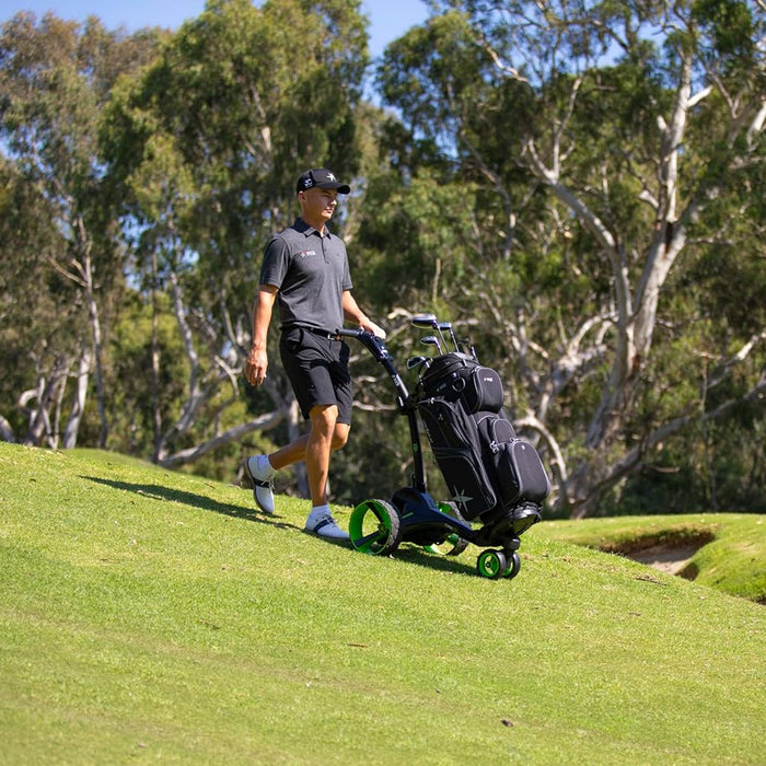 MGI Zip X5 Electric Golf Push Cart with Downhill Speed Control & 36 Hole Lithium Battery