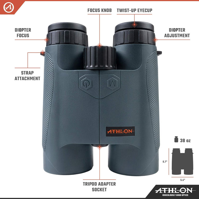 Cronus UHD 10x50 Laser Rangefinder Binocular with Exceptional Clarity & Details