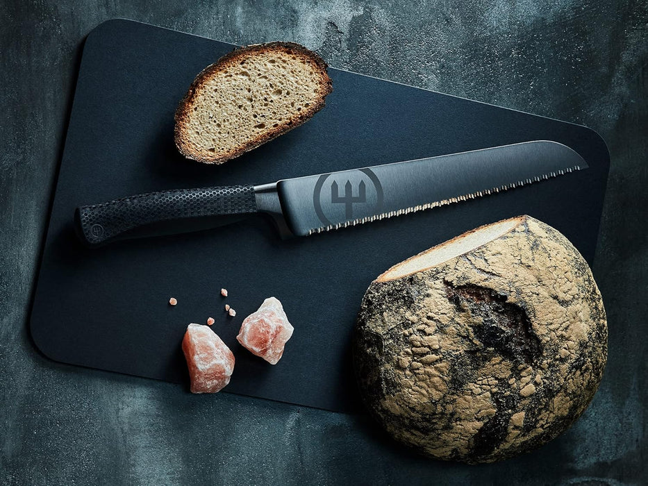 Performer 9" DLC-Coated Double Serrated Bread Knife with Hexagon Power Grip