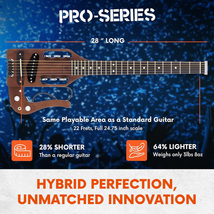 Traveler Guitar Pro Series Electric Travel Guitar with Hybrid Pickup System