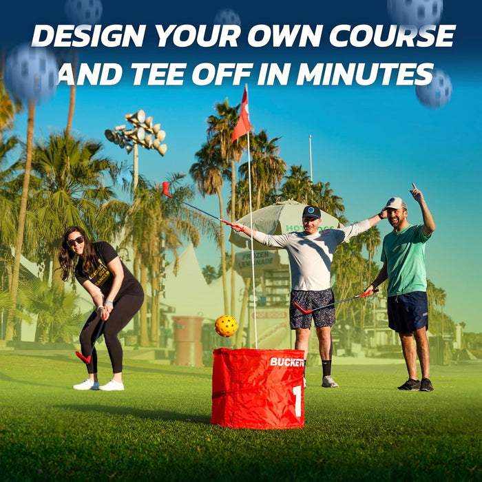 BUCKETGOLF 6 Hole Bundle Set - Ultimate Backyard Golf Game for All Ages