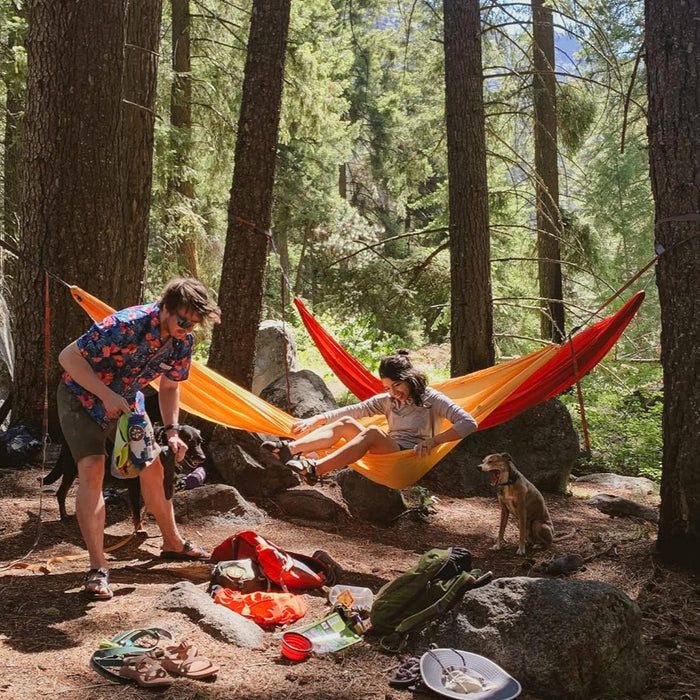 Roo Double Hammock with Stuff Sack | Durable & Waterproof | Great for Two People