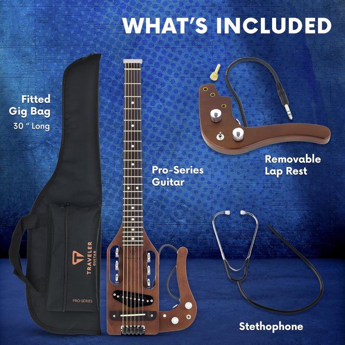 Traveler Guitar Pro Series Electric Travel Guitar with Hybrid Pickup System