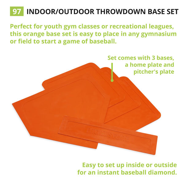 Throwdown Base Set for Baseball, Softball, and More | Indoors & Outdoors