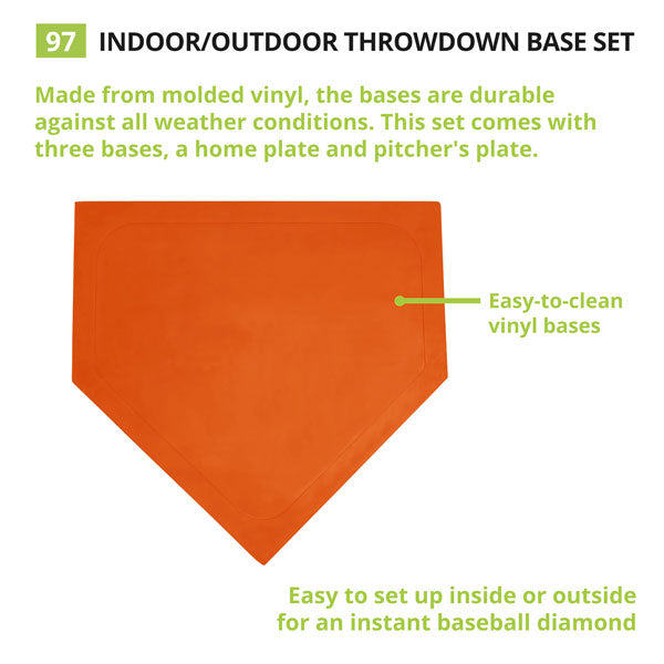 Throwdown Base Set for Baseball, Softball, and More | Indoors & Outdoors