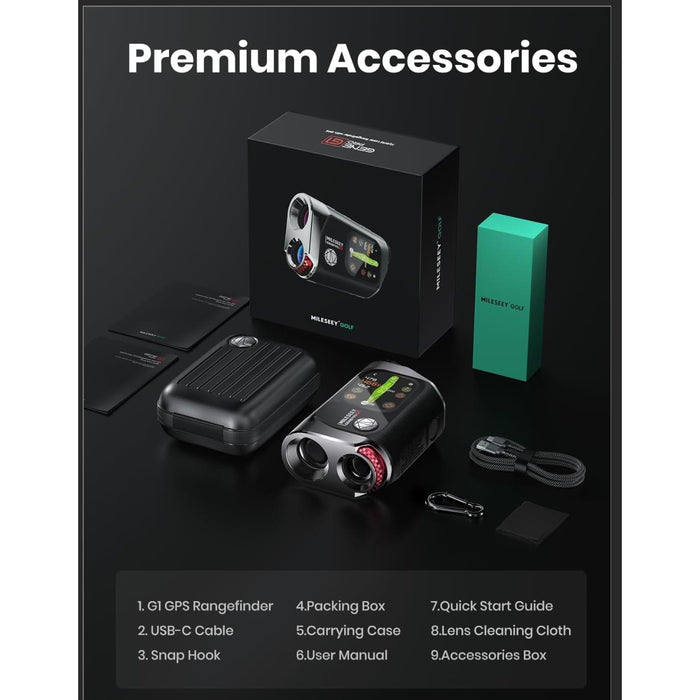MILESEEY GenePro G1 Touchscreen and GPS Rangefinder with 43K+ Preloaded Courses