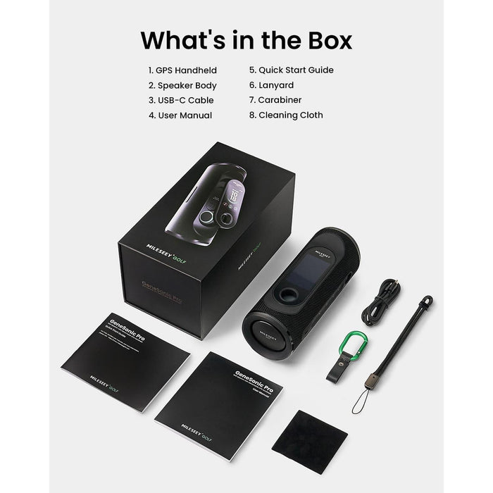 MILESEEY GeneSonic Pro Golf Speaker with Detactable GPS Rangefinder