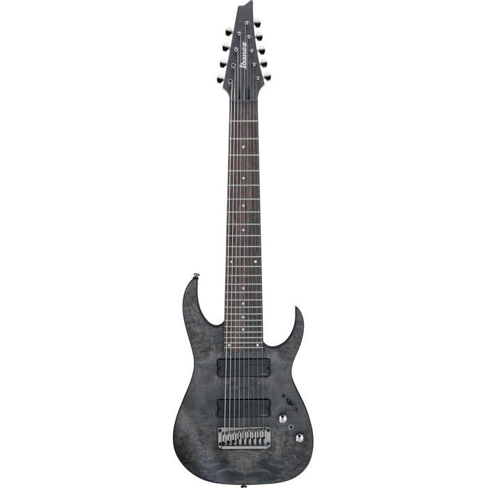 RG9PB 9-String Solidbody Electric Guitar, Right-Handed, Transparent Gray Burst