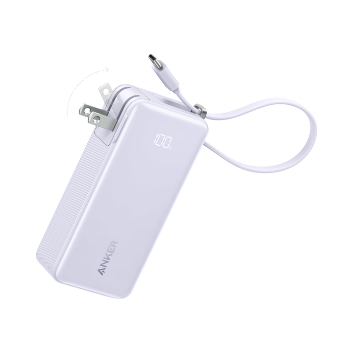Anker Power Bank (10K, Fusion, Built-In Cable)