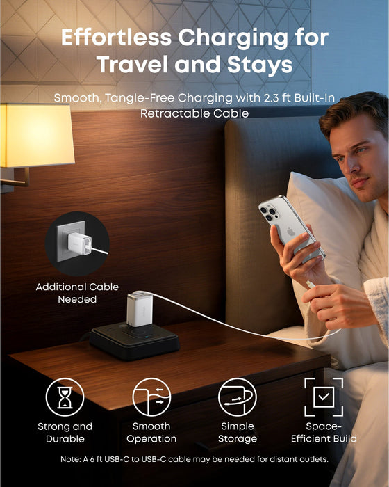 Anker Nano Charger (35W, Built-In Retractable USB-C Cable)