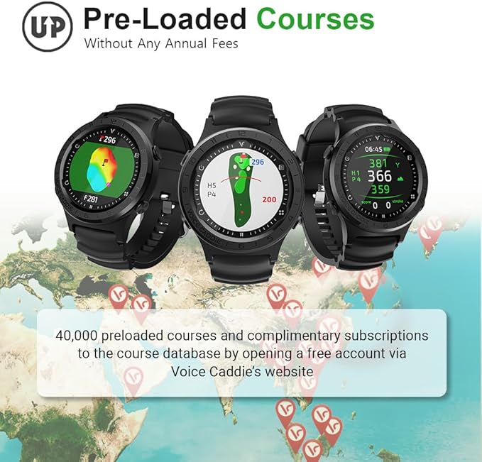Voice Caddie A3 Golf GPS Watch with Slope and 1.3" Color Touchscreen Display