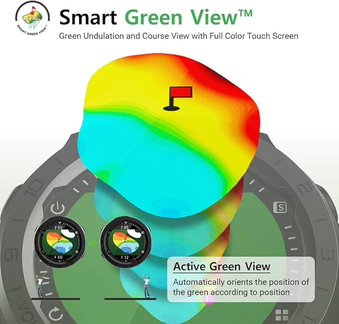 Voice Caddie A3 Golf GPS Watch with Slope and 1.3" Color Touchscreen Display