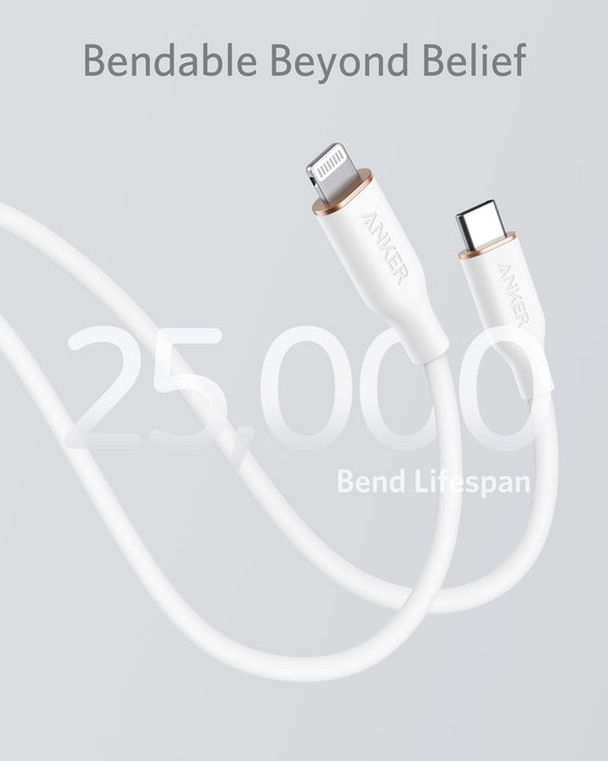 Anker 641 USB-C to Lightning Cable (Flow, 3 ft Silicone)
