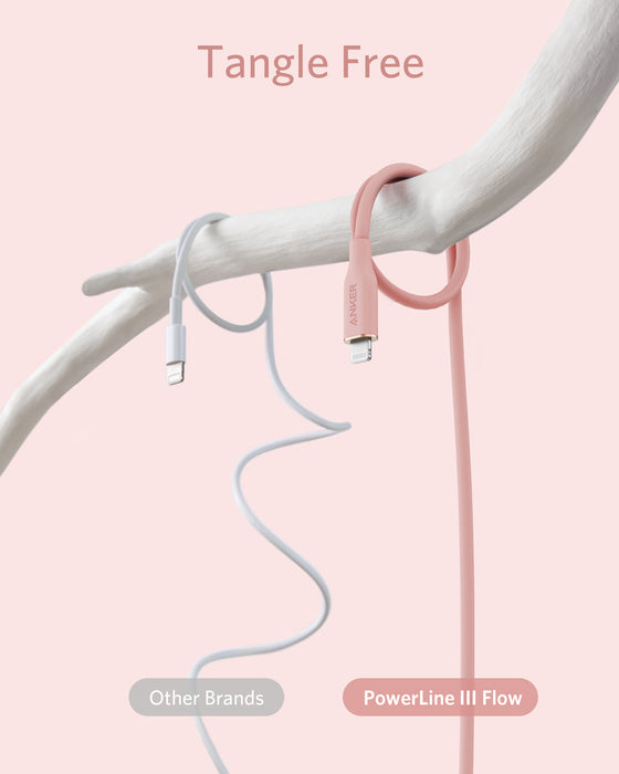 Anker 641 USB-C to Lightning Cable (Flow, 3 ft Silicone)