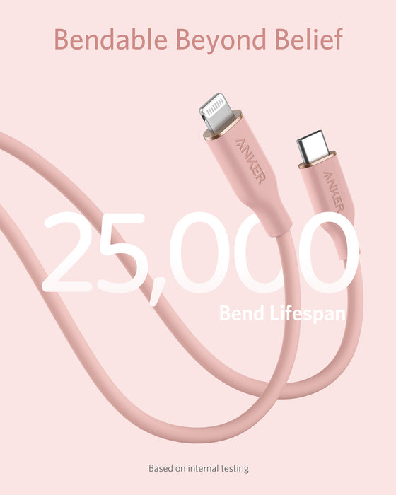 Anker 641 USB-C to Lightning Cable (Flow, 3 ft Silicone)