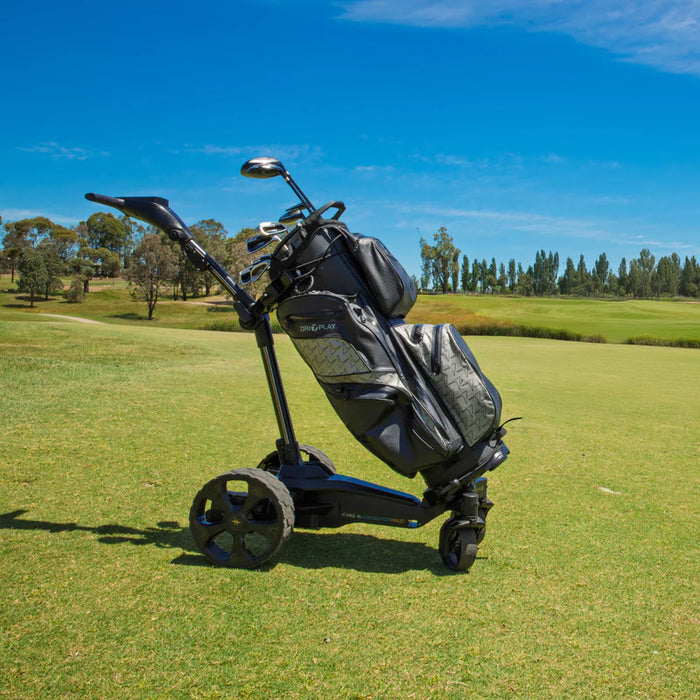 MGI Ai Navigator Halo GPS Electric Remote Golf Push Cart with Geo Protect Technology