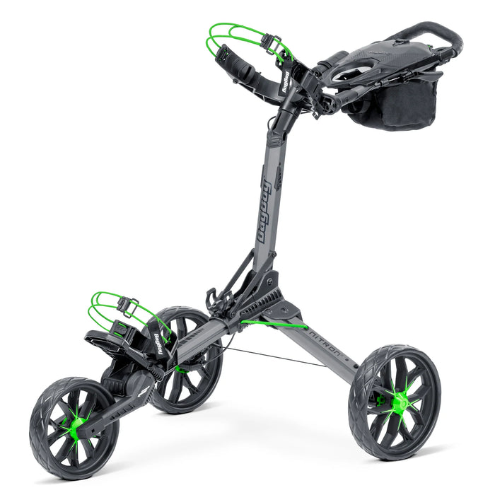 Bag Boy Nitron Auto-Open Golf Push Cart with Nitro Piston Auto-Assist Mechanism