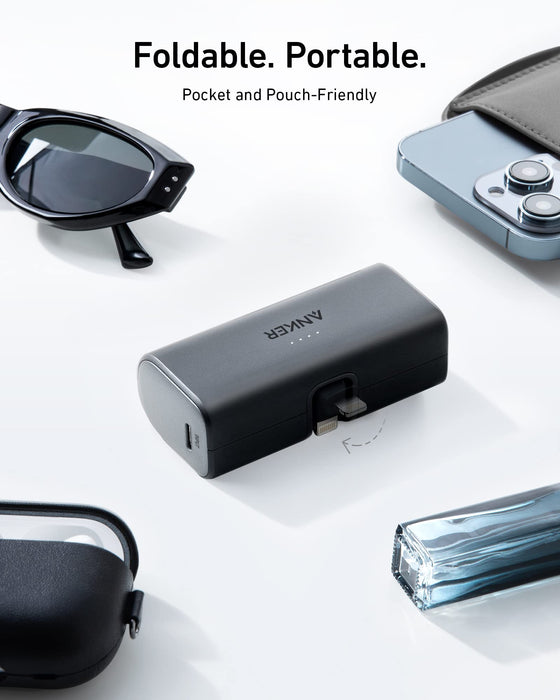 Anker Nano Power Bank (12W, Built-In Lightning Connector)