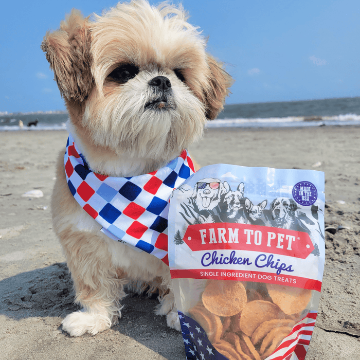 Farm To Pet Americana Chicken Chips for Dogs | Celebrate with USA-made Dog Treats
