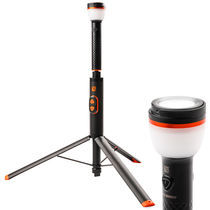 Dark Energy Sentinel Rechargeable Telescopic Light with Remote and Detachable Flashlight